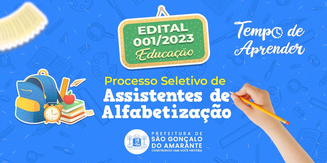 EDITAL PROCESSO SELETIVO 001/2023 - TEMPO DE APRENDER - PMSGA